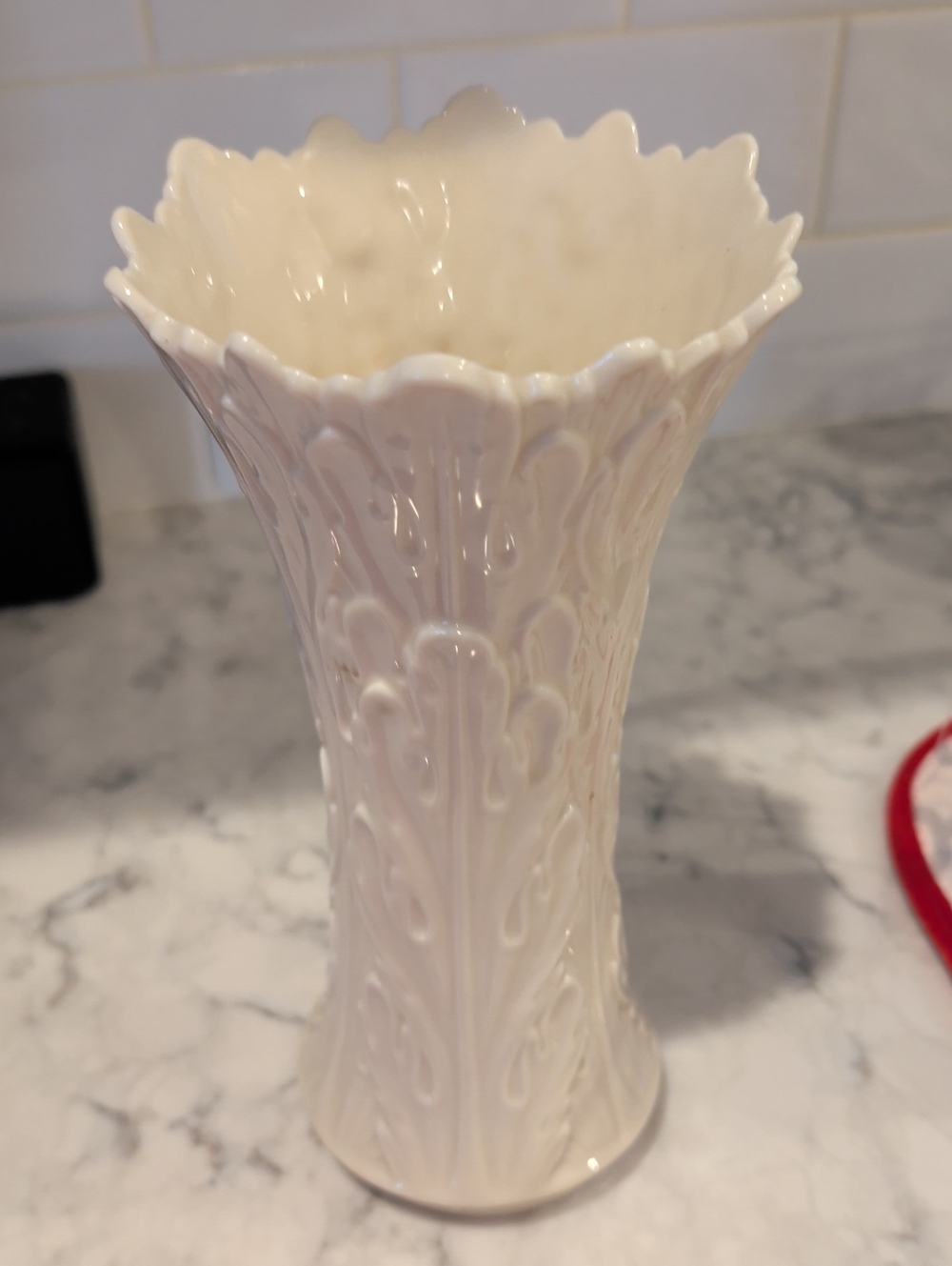 Lenox Scalloped Ceramic Vase